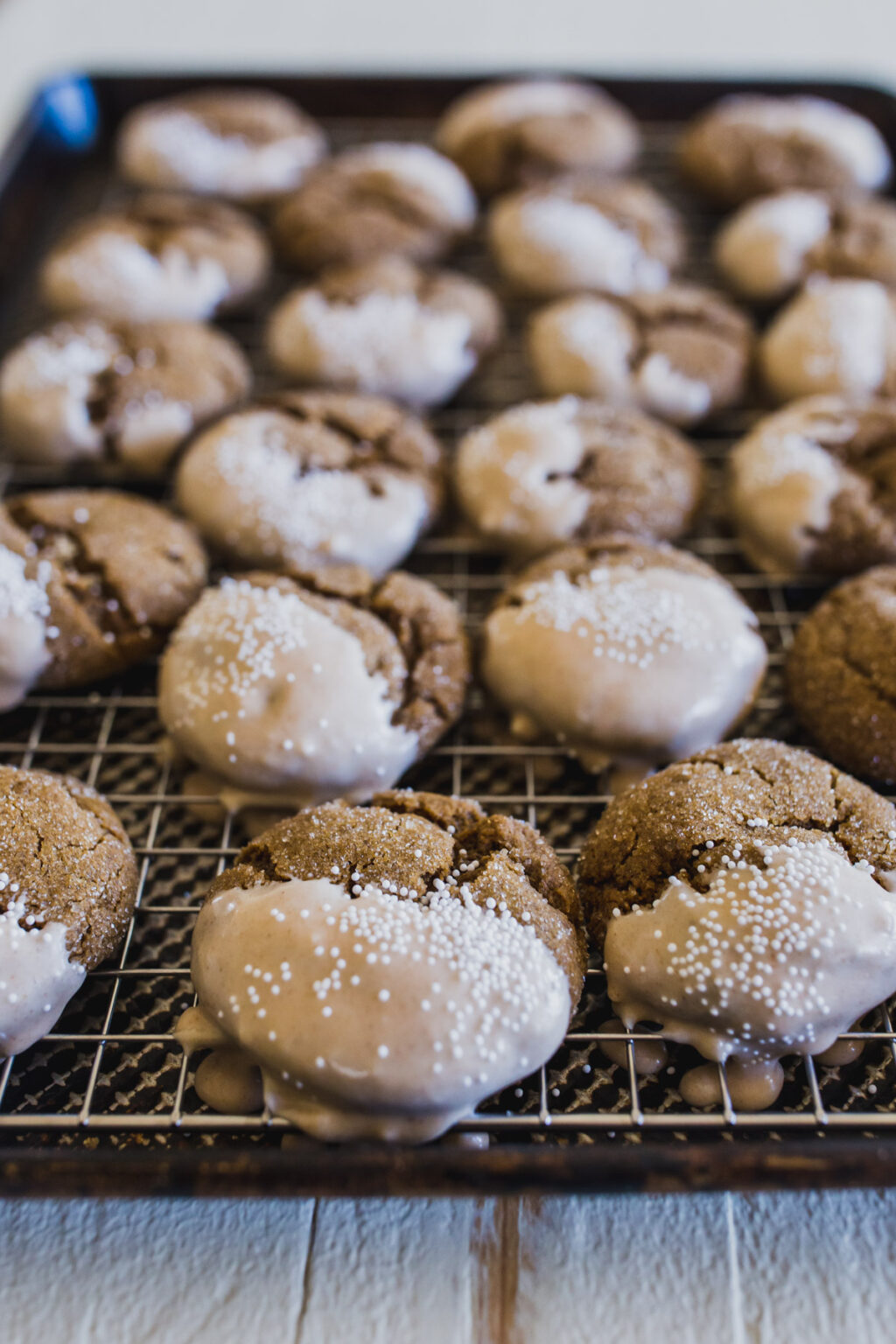 Perfect Soft Gingerbread Cookies With Maple Cinnamon Glaze