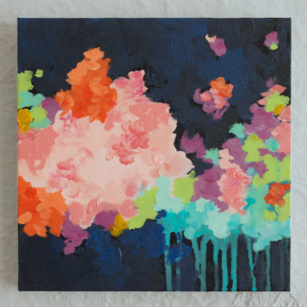 cotton candy, acrylic on canvas, abstract art, blair culwell, fox and she, the fox shop