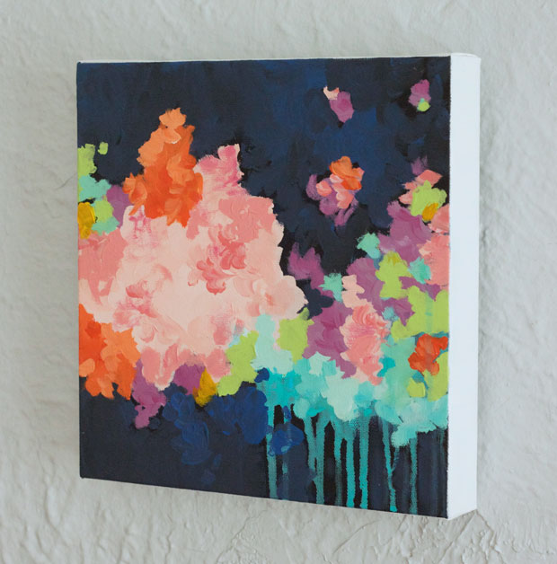 cotton candy, acrylic on canvas, abstract art, blair culwell, fox and she, the fox shop