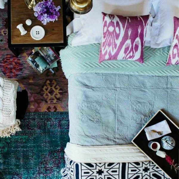 kilim rug, flokati rug, gorgeous interiors, blair culwell, the fox and she