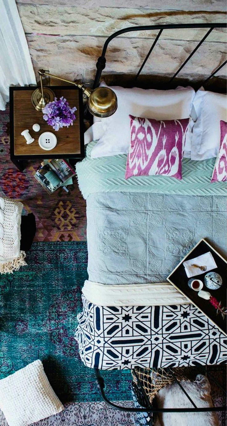 kilim rug, flokati rug, gorgeous interiors, blair culwell, the fox and she
