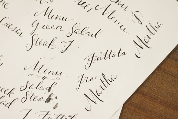 calligraphy, DIY & Crafts, Wedding, blair culwell, fox and she