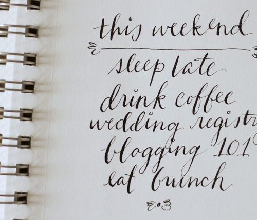 calligraphy, modern calligraphy, to do list, blair culwell, fox and she