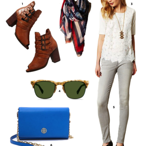 sunny days, travel, lacey white shirt, cobalt blue purse, blair culwell, fox and she