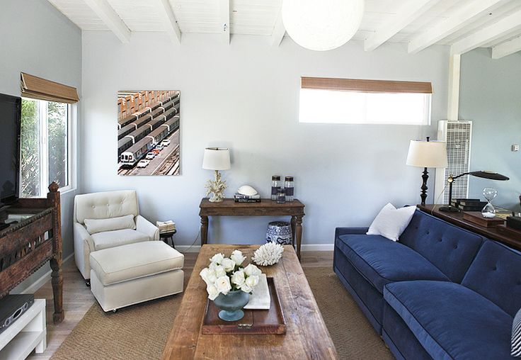 grey couch, navy couch, new apartment, reupholstering, blair culwell, fox and she
