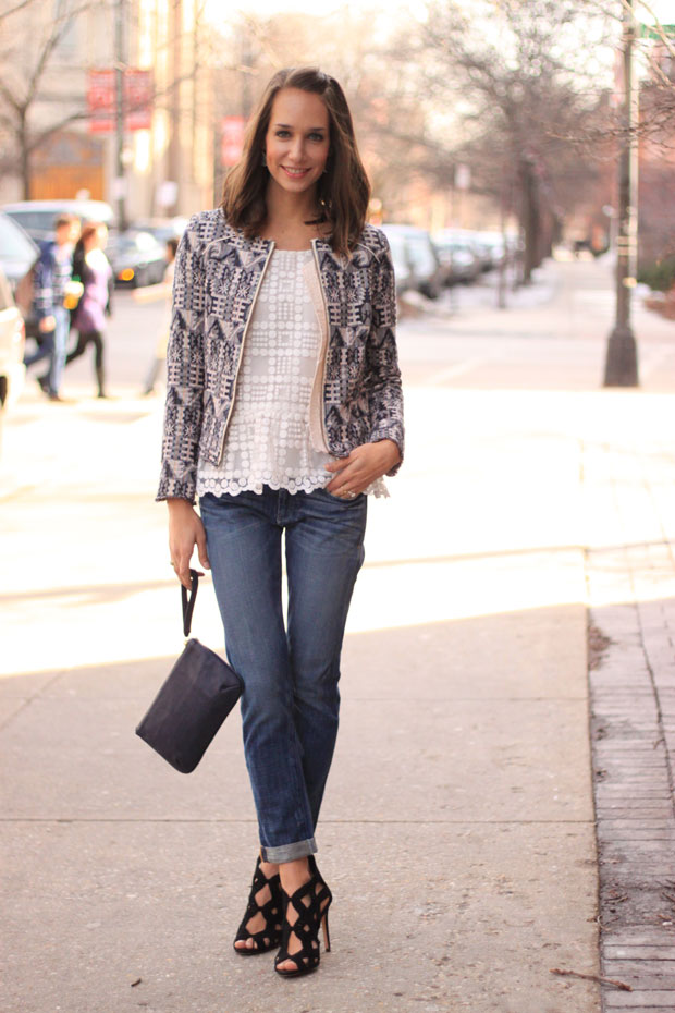 hyphen pilcro denim, boyfriend jeans, lacepane blouse, faifo jacket, anthropologie, fox and she, blair culwell