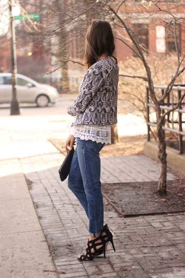 hyphen pilcro denim, boyfriend jeans, lacepane blouse, faifo jacket, anthropologie, fox and she, blair culwell