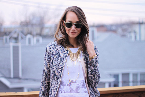 1.state, lace paneled sheer insert, white lace tank top, tan mules, sea elise necklace, blair culwell, fox and she