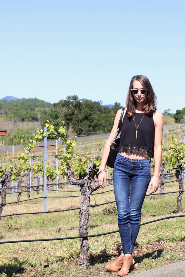 crop top, crocheted top, skinny jeans, wary parker sunglasses, fashion blogger, blair culwell, fox and she