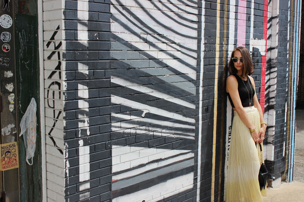 crop top, cropped tank top, ombre maxi skirt, summer outfit, women's fashion, the fox and she, blair culwell