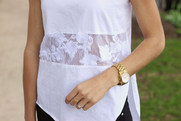black and white outfit, 1 state lace top, sheer inset top, 1.state, women's fashion, blair culwell, the fox and she