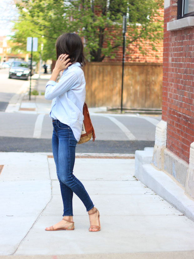 denim on denim, canadian tuxedo, women's fashion, chambray, blair culwell, the fox and she