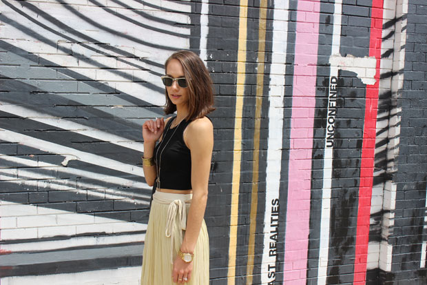 crop top, cropped tank top, ombre maxi skirt, summer outfit, women's fashion, the fox and she, blair culwell