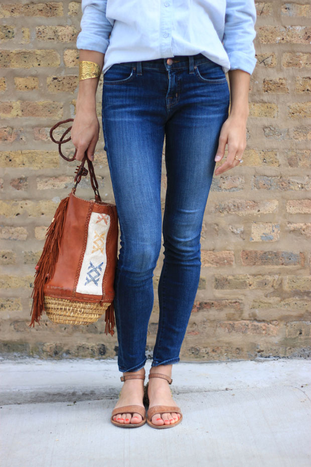 bucket bag, canadian tuxedo, women's fashion, chambray, blair culwell, the fox and she