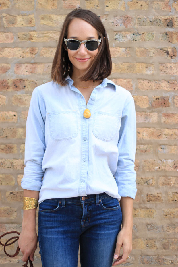 denim on denim, canadian tuxedo, women's fashion, chambray, blair culwell, the fox and she