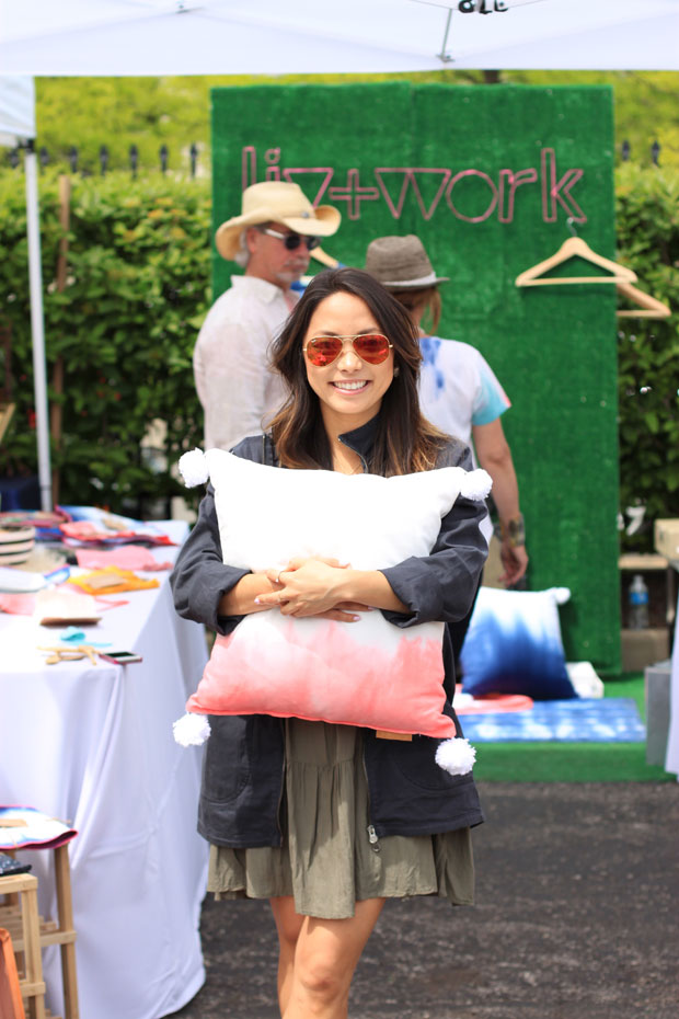 blair culwell, fox and she, randolph street market, antique market, chicago market, dip-dyed pillow, liv and work