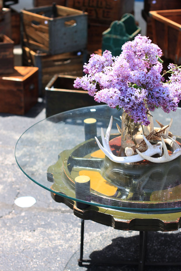 blair culwell, fox and she, randolph street market, antique market, chicago market, round coffee table