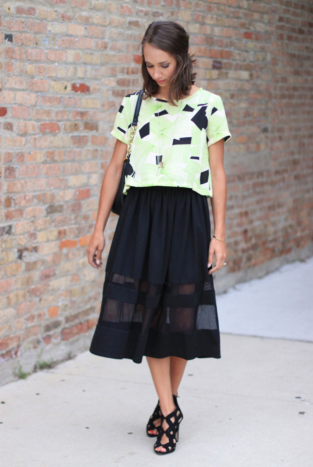 button back crop top, black midi skirt, nordstrom crop top, women's fashion, blair culwell, fox and she