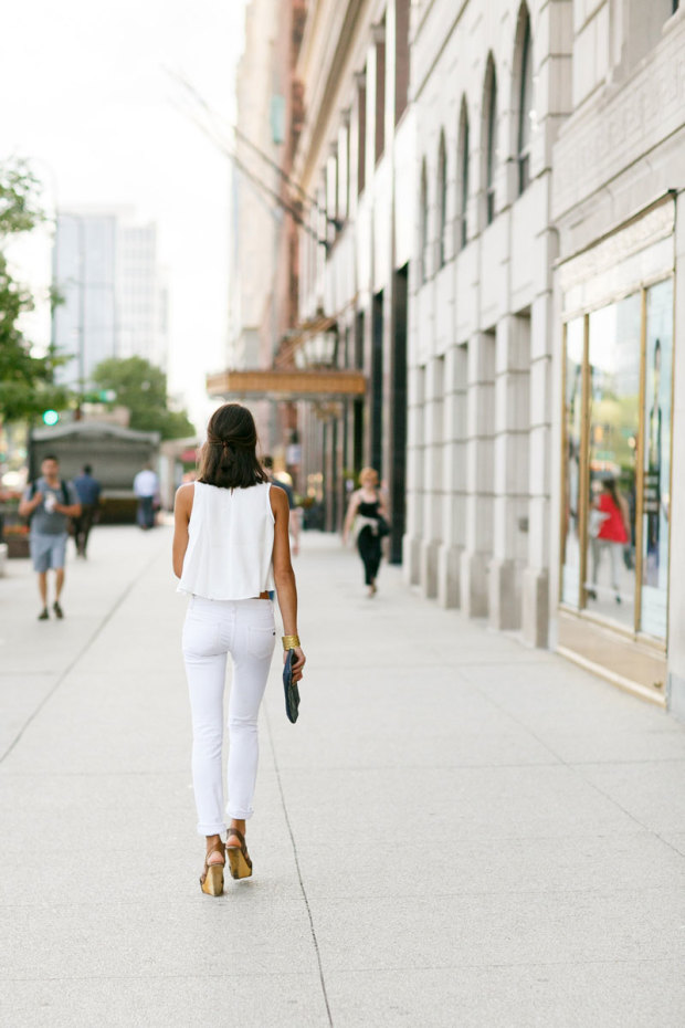 all white look, embellished crop top, crop top, topshop tank, women's fashion, blair culwell, the fox and she