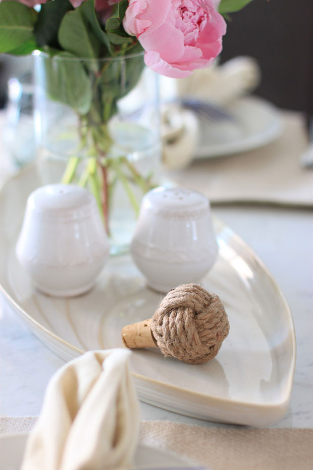 world market tablescape, neutral dining table, tables cape idea, pink peonies, blair culwell, the fox and she