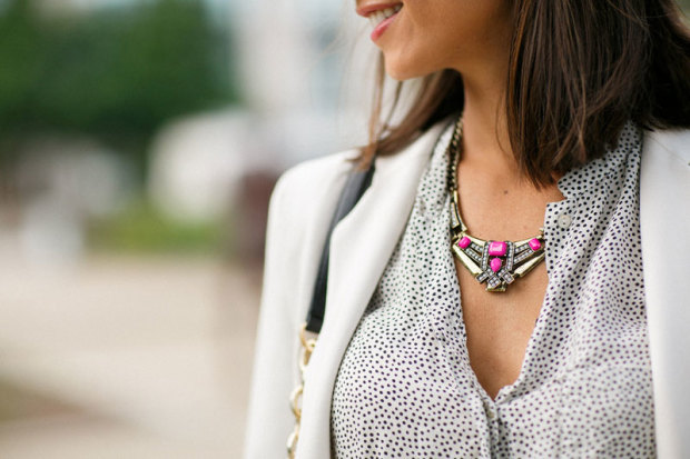 white blazer, white shorts, mira heels, maurices necklace, women's fashion, blair culwell, the fox and she