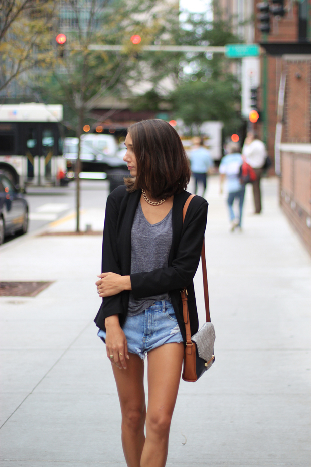 fall outfit, summer to fall, black blazer, one teaspoon denim, blair culwell, the fox and she