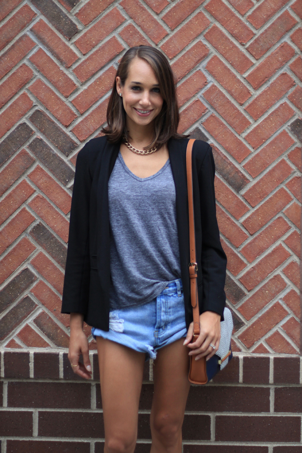 fall outfit, summer to fall, black blazer, one teaspoon denim, blair culwell, the fox and she