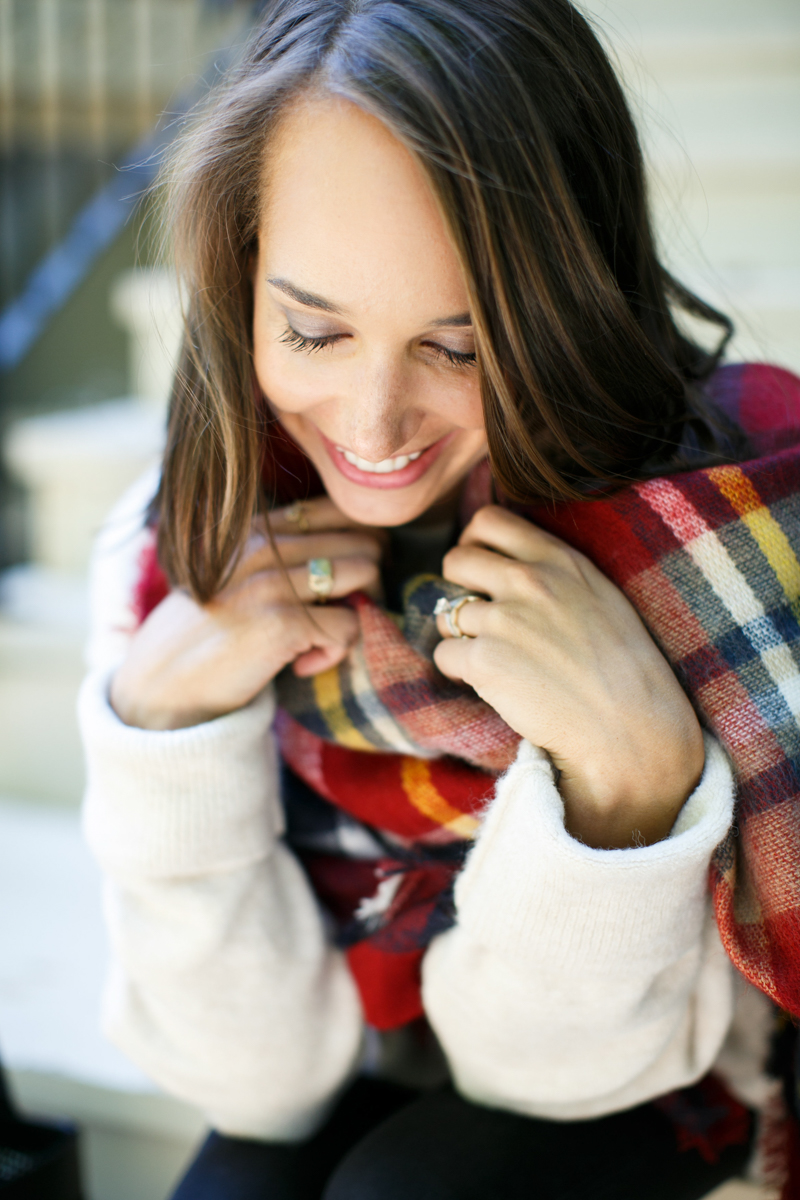 fall style inspiration, oxfords, oversized scarf, plaid scarf, women's fashion, the fox and she, blair culwell