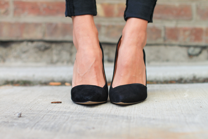 all black outfit, MIH denim, striped black shirt, kelly wynne, blair culwell, the fox and she
