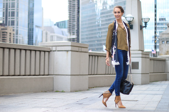 m dot designs, d'orsay pumps, silk blouse, skinny jeans, women's fashion, the fox and she, blair culwell