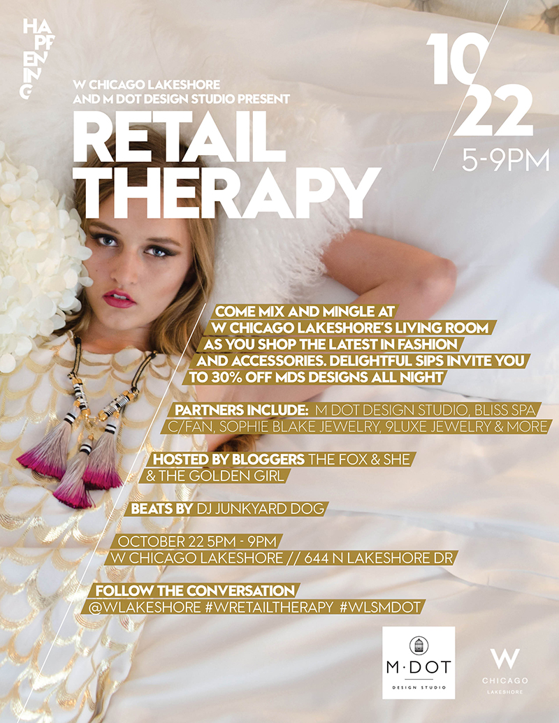 m dot event, retail therapy, M Dot W Lakeshore, M Dot Studios Chicago, the fox and she, blair culwell