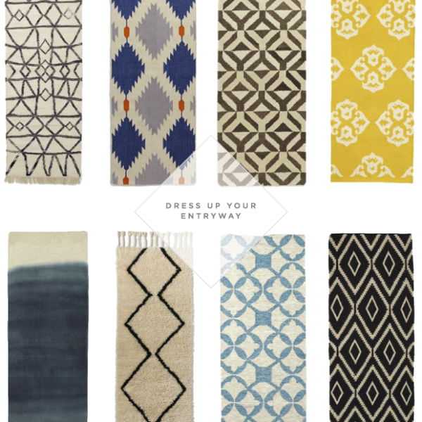 entryway rugs, patterned runners, interior design, for the home, blair culwell, the fox and she