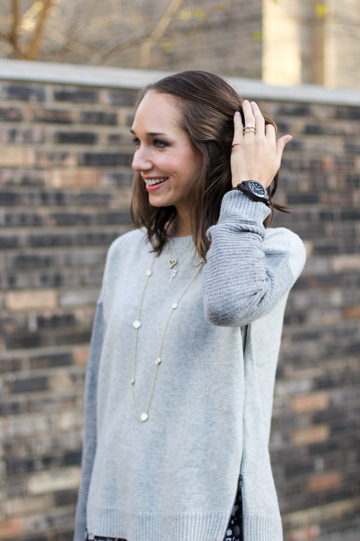 jcrew sweater, side zip sweater, leather booties, women's fashion, blair culwell, the fox and she