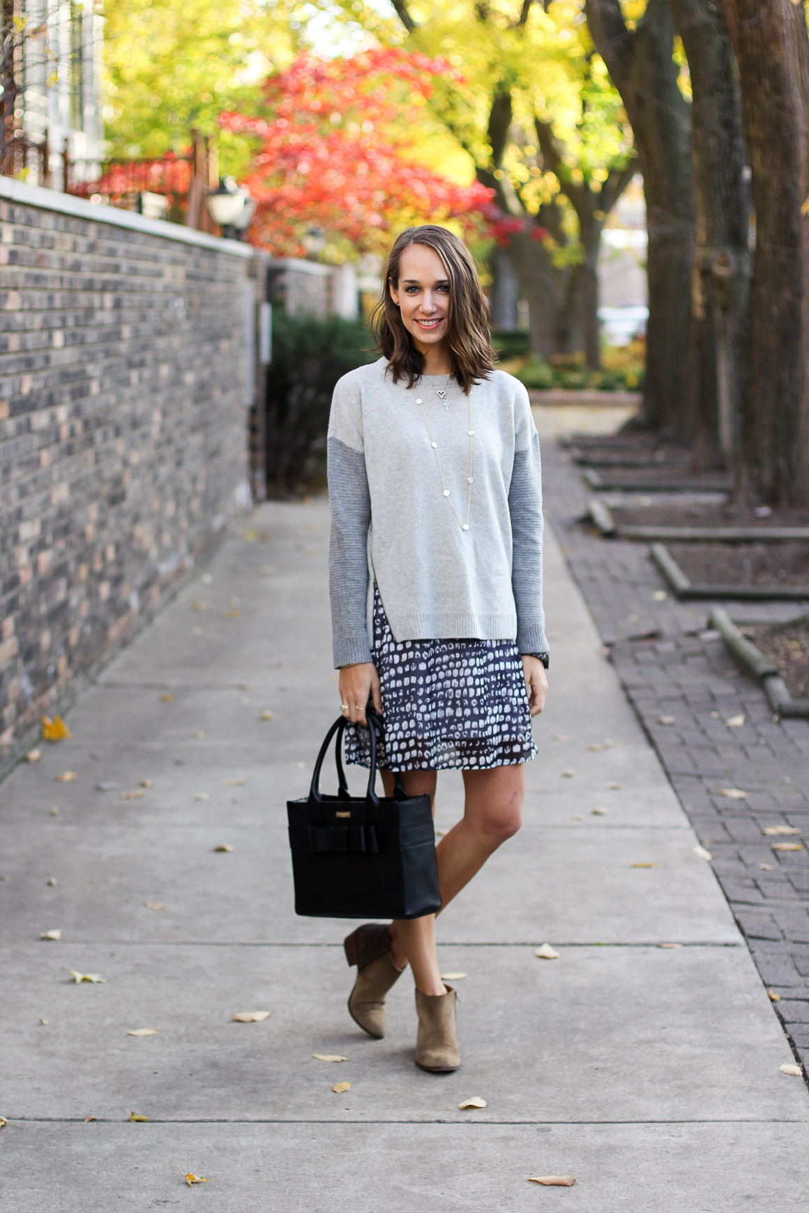 jcrew sweater, side zip sweater, leather booties, women's fashion, blair culwell, the fox and she