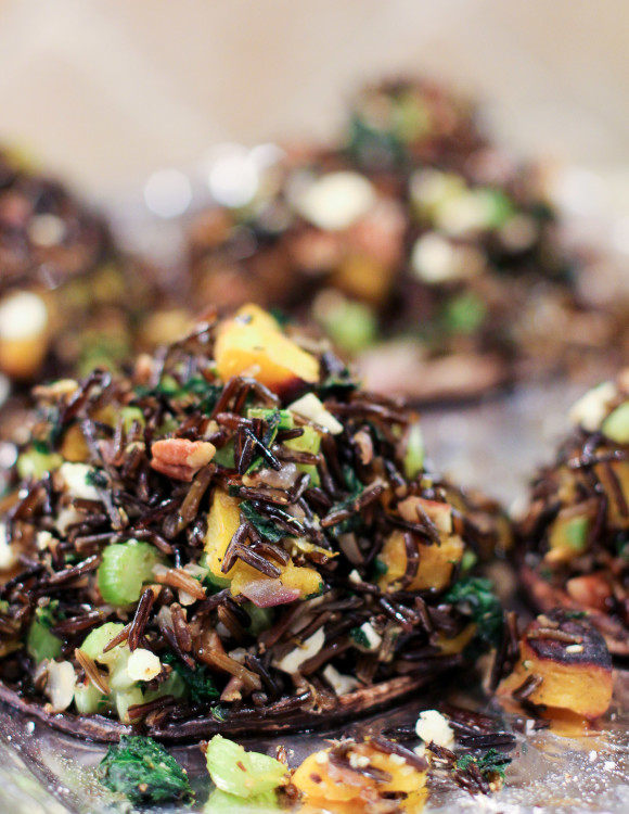 gluten free recipe, stuffed mushrooms, vegetarian meal, healthy dinner recipe, blair culwell, the fox and she