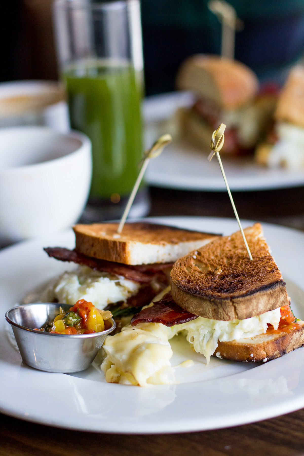 three things, brunch at beatrix, nomi park hyatt, west elm pillow, blair culwell, the fox and she