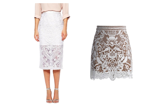 lace skirt, lace pencil skirt, white lace skirt, women's fashion, the fox and she, blair culwell