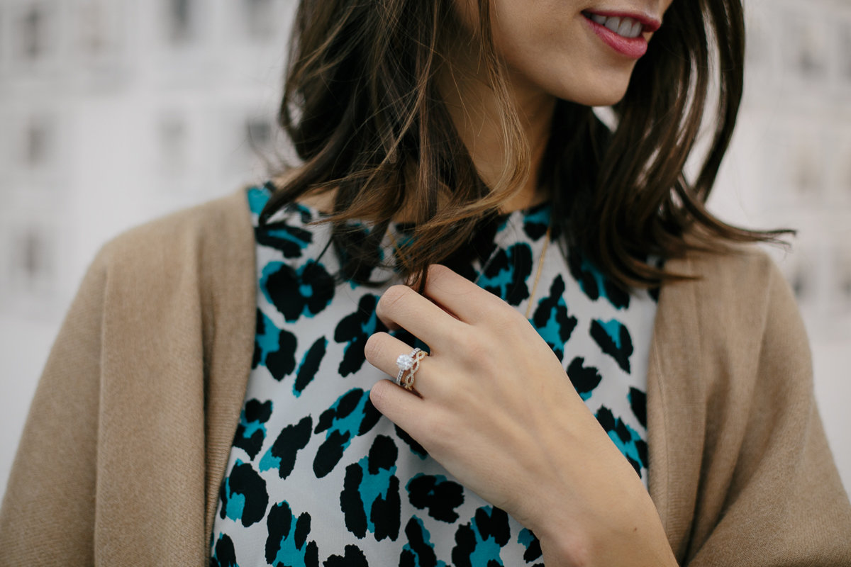 leopard dress, shift dress, cuyana cape, women's fashion, blair culwell, the fox and she