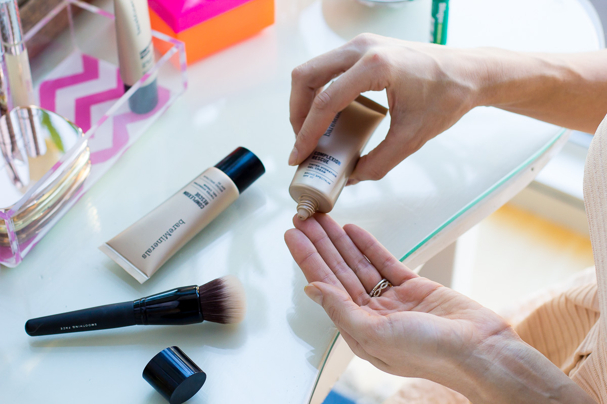 bare minerals, complexion rescue, healthy winter skin, skincare, blair culwell, the fox and she