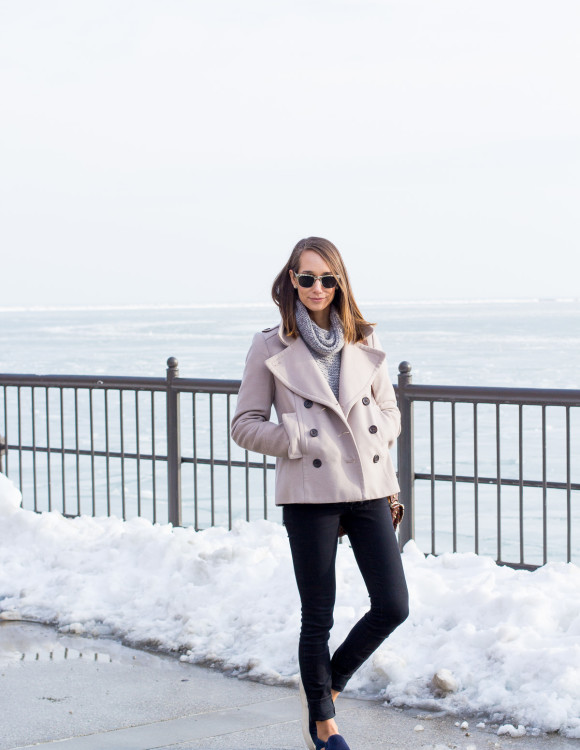 casual weekend outfit, cable knit sweater, peacoat, winter outfit, the fox and she, blair culwell staky