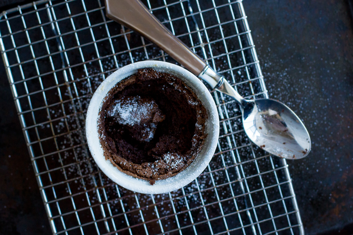 chocolate souffle, easy chocolate dessert, dessert recipe, valentine's day, the fox and she, blair culwell