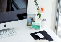 west elm parsons desk, office makeover, sheepskin rug, home office inspiration, the fox and she, blair culwell staky