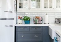beautiful kitchens, dream kitchen, all white kitchen, colorful kitchen, butcher block countertops, blair staky, the fox and she