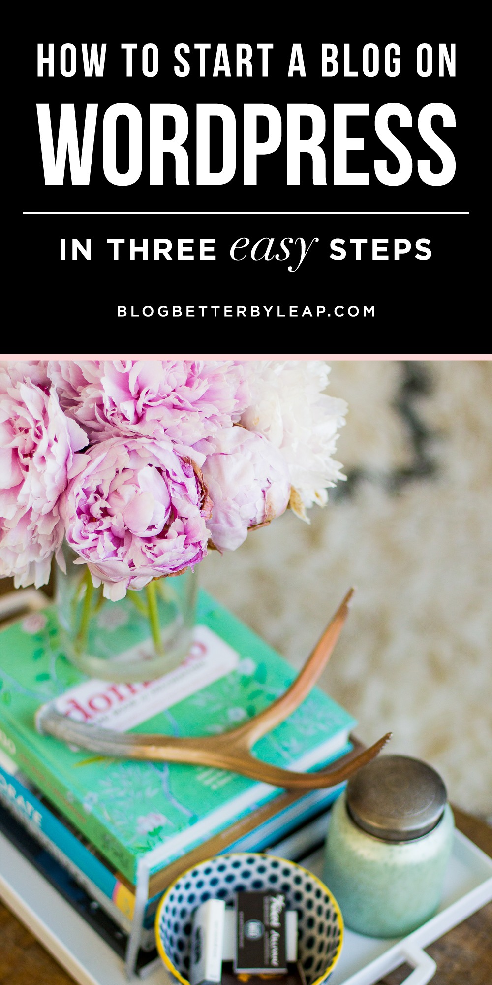 How to Start a WordPress Blog in Three Easy Steps — via @TheFoxandShe | www.blogbetterbyleap.com