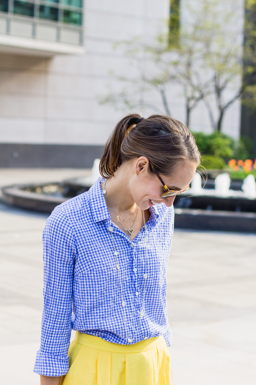 gingham shirt @thefoxandshe