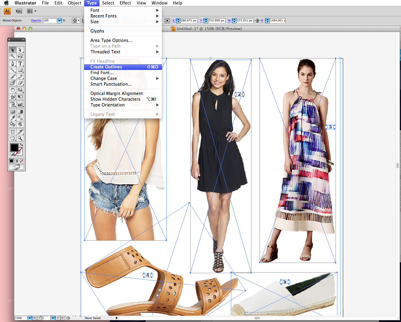 How to Create a Collage in Illustrator @TheFoxandShe