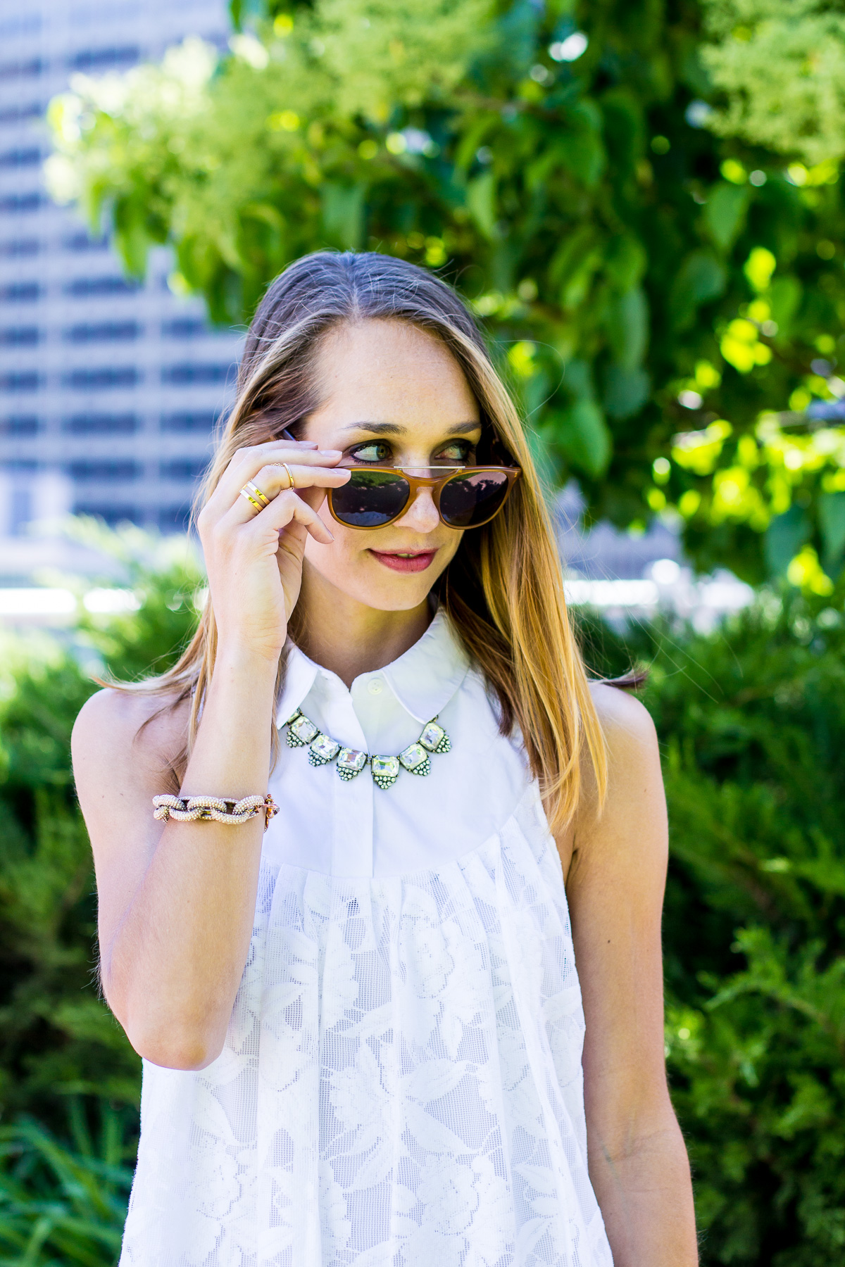 laced poplin swing dress — @TheFoxandShe