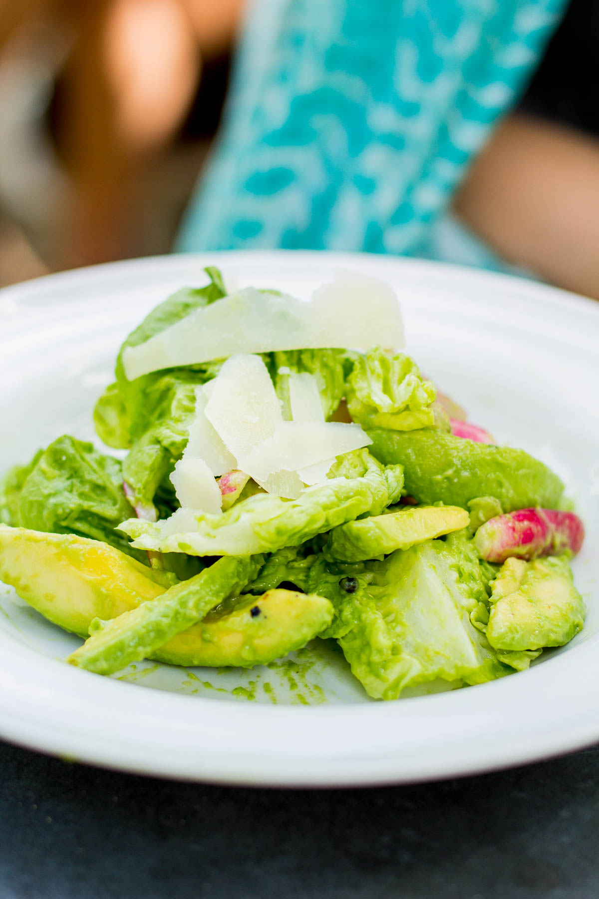 avocado, little gem, radish and parmesan salad — via @TheFoxandShe