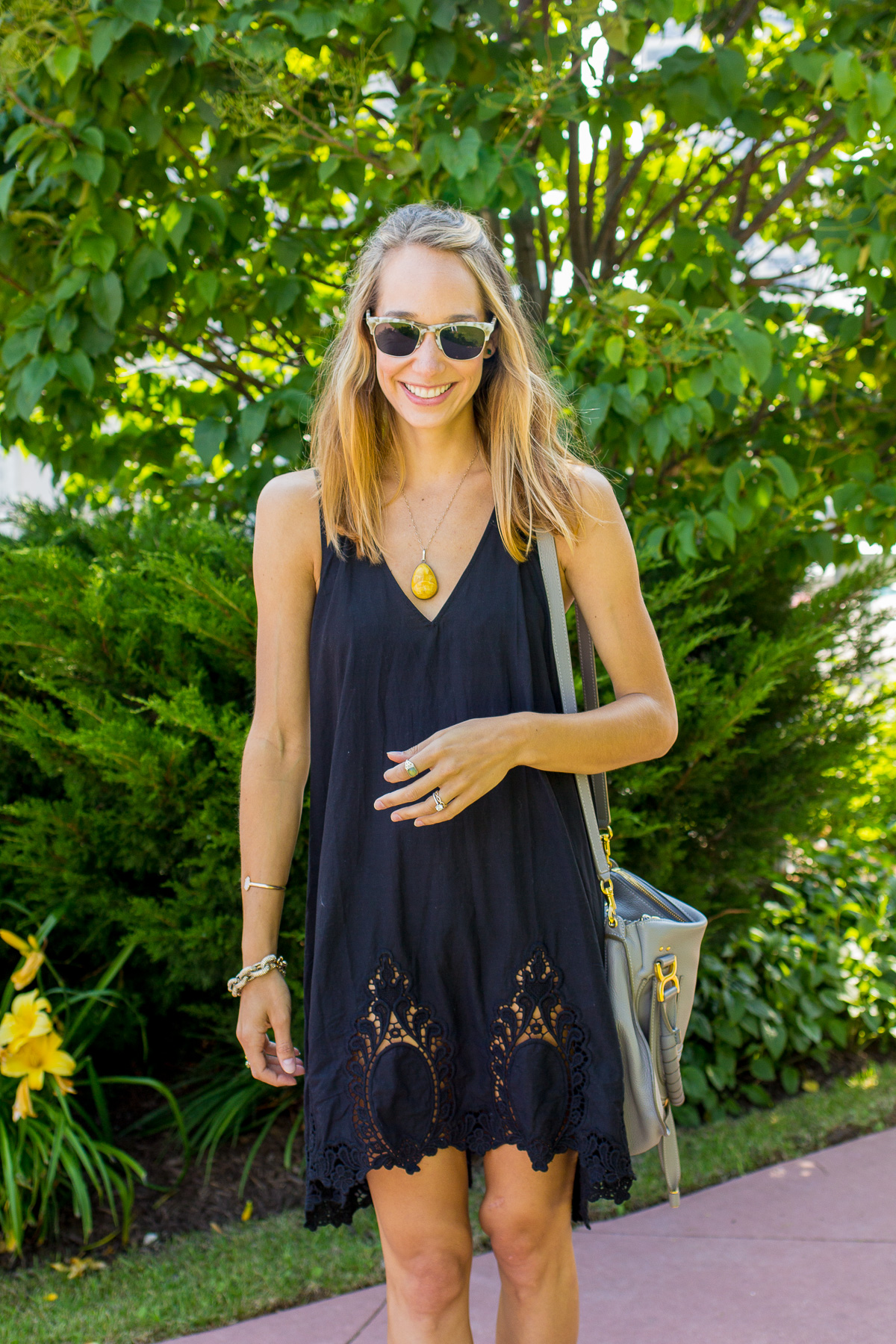 Black Lace Dress & Wedges —&nbsp;via @TheFoxandShe