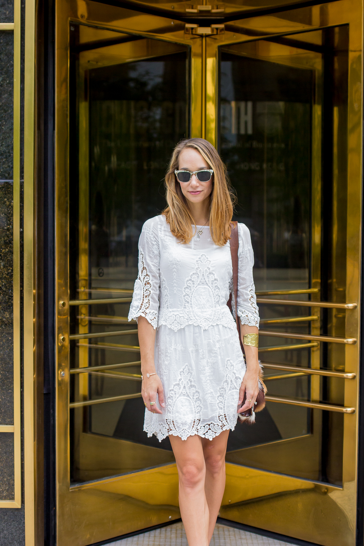 White Lace Dress — via @TheFoxandShe